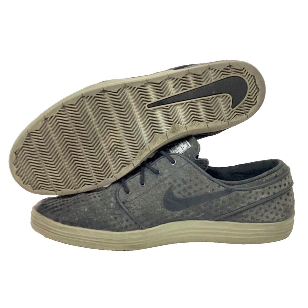 Nike Stefan Janoski Lunar- Men's Sz 11.5 -Anthracite Gray Low Shoes- 654857-002